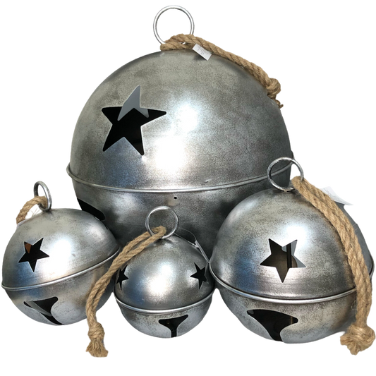 Cascabeles metalicos plata de 15/25/30/45 cm