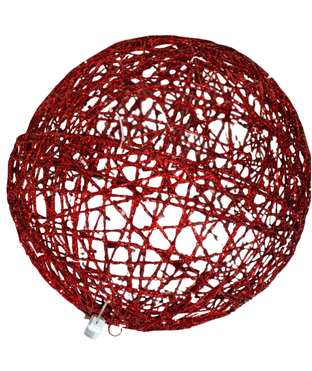 (ESFT-L-065) Esfera Mecate C/Luz 50 Cm Rojo