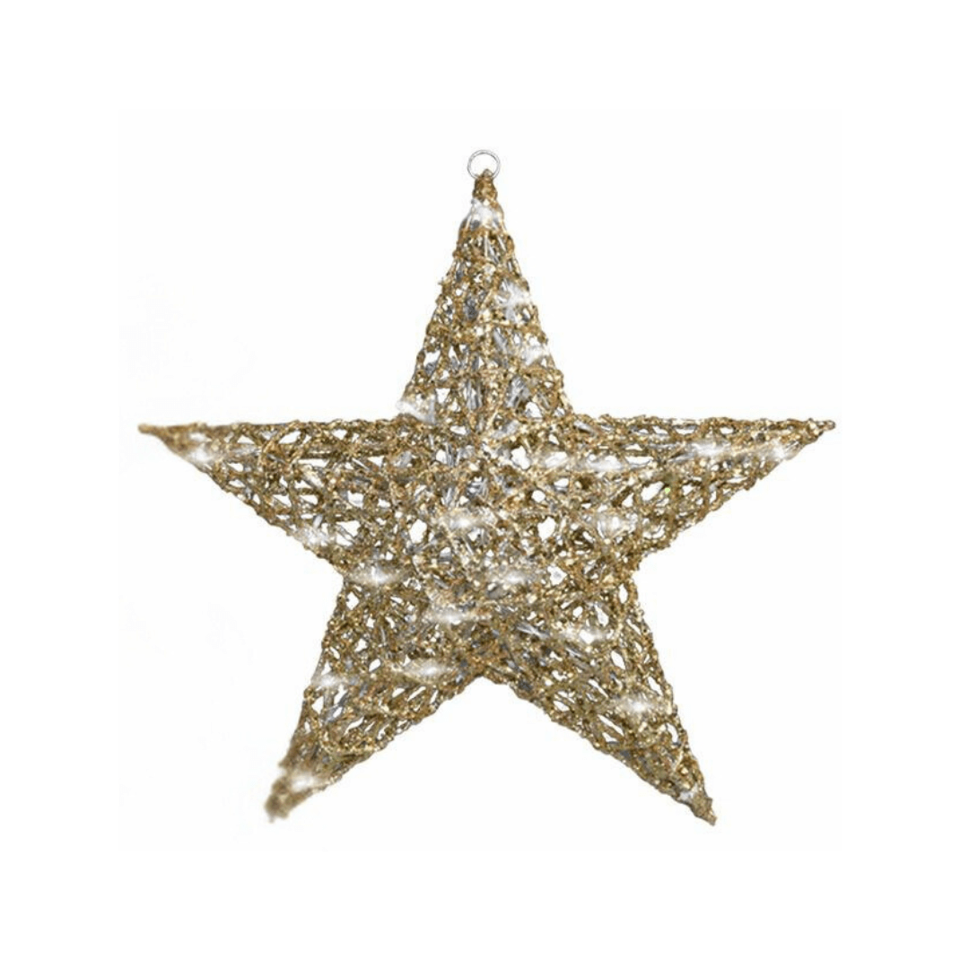 (ESTT-S-046) Estrella mecate c/luz 30/50 cm oro