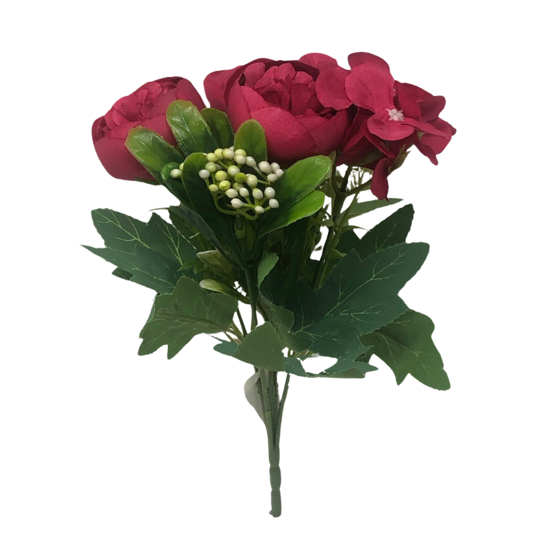 (FC01231) Ramito de peonia y hortensia