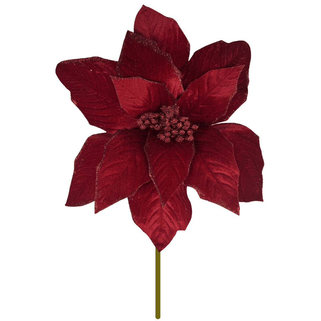 NOCHEBUENA TERCIOPELO 36CM ROJO