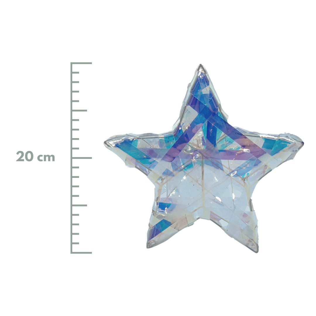 (FIG0828IR) Estrella con 10 luces, 20 x 3 cm