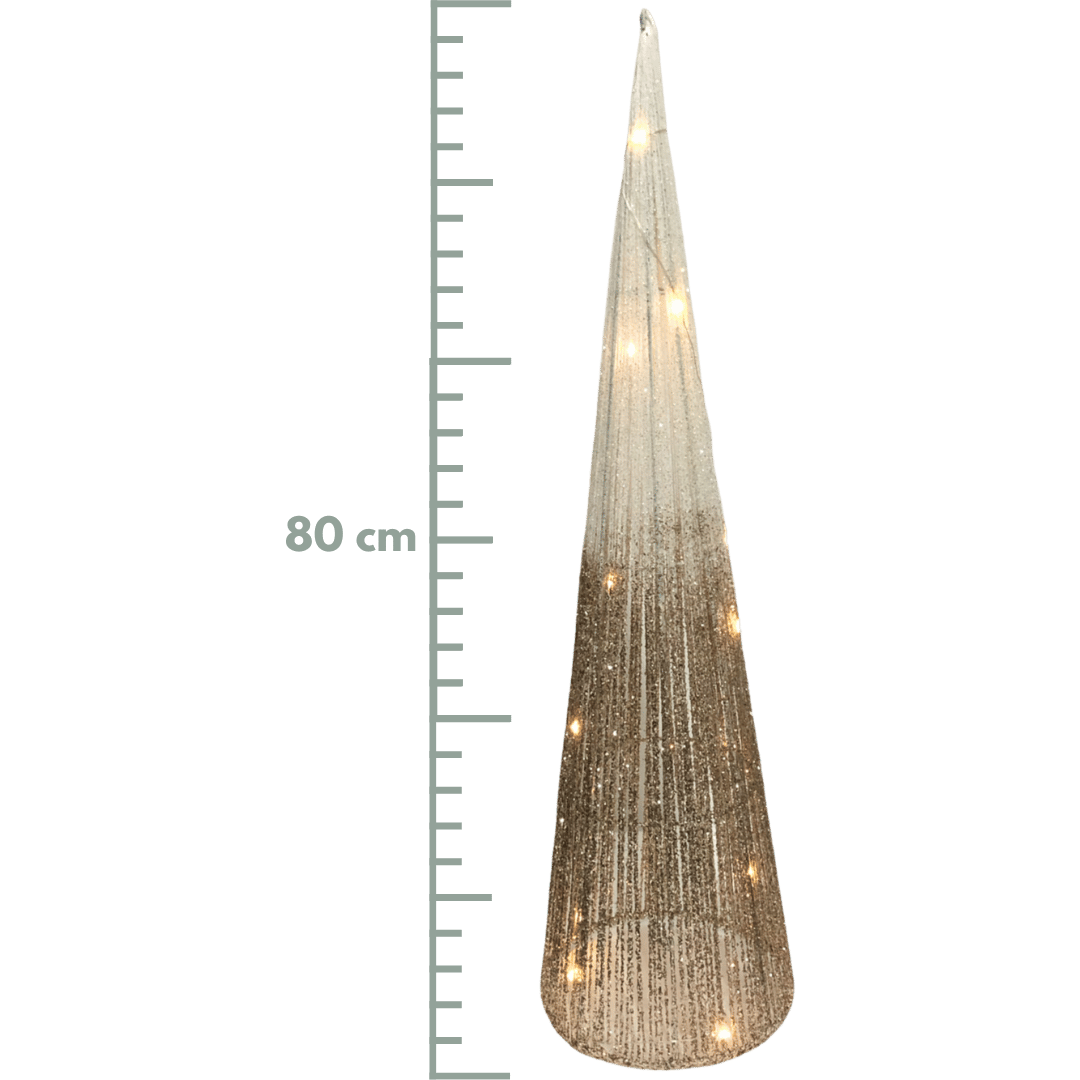 (FIG0835BG) Pino con 20 luces 20 x 80 cm beige