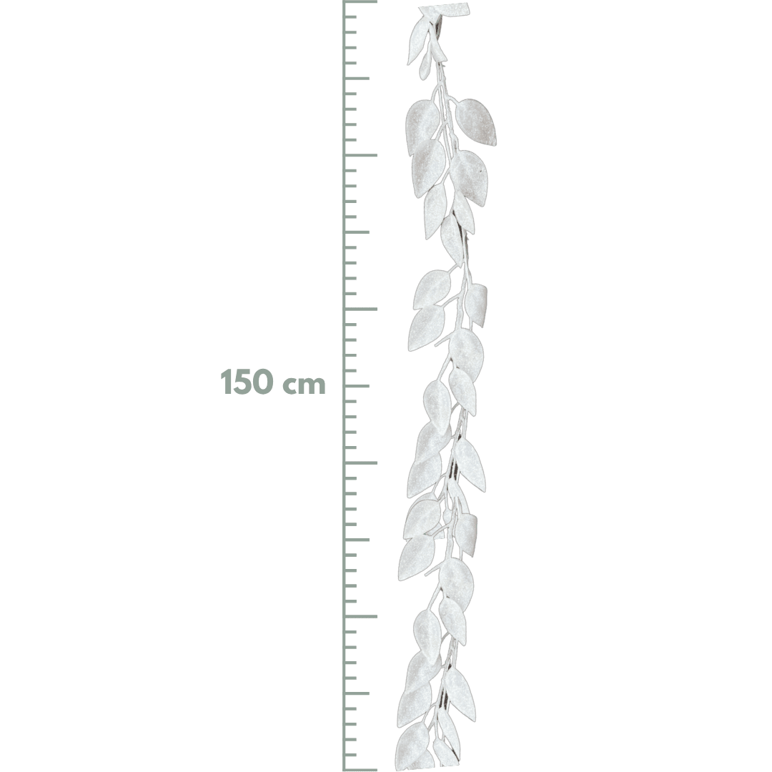 GUIRNALDA DE HOJAS 150 CM BLANCO