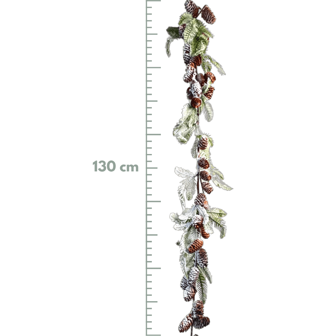 (FLA01336) Guia de piñas nevada 1.30 mts