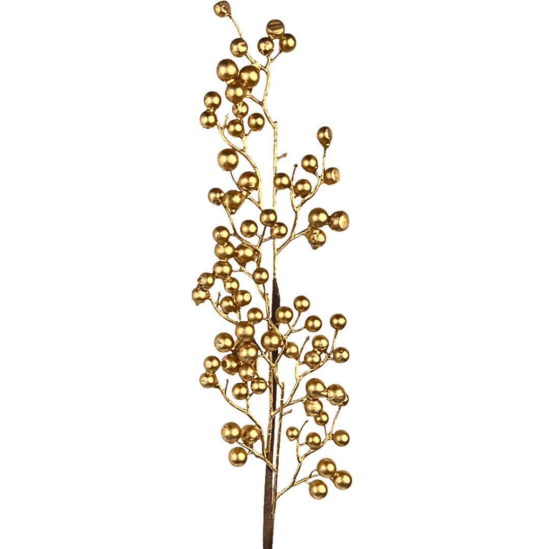 (FLA01516G) FOLLAJE DE PERLAS 65CM ORO