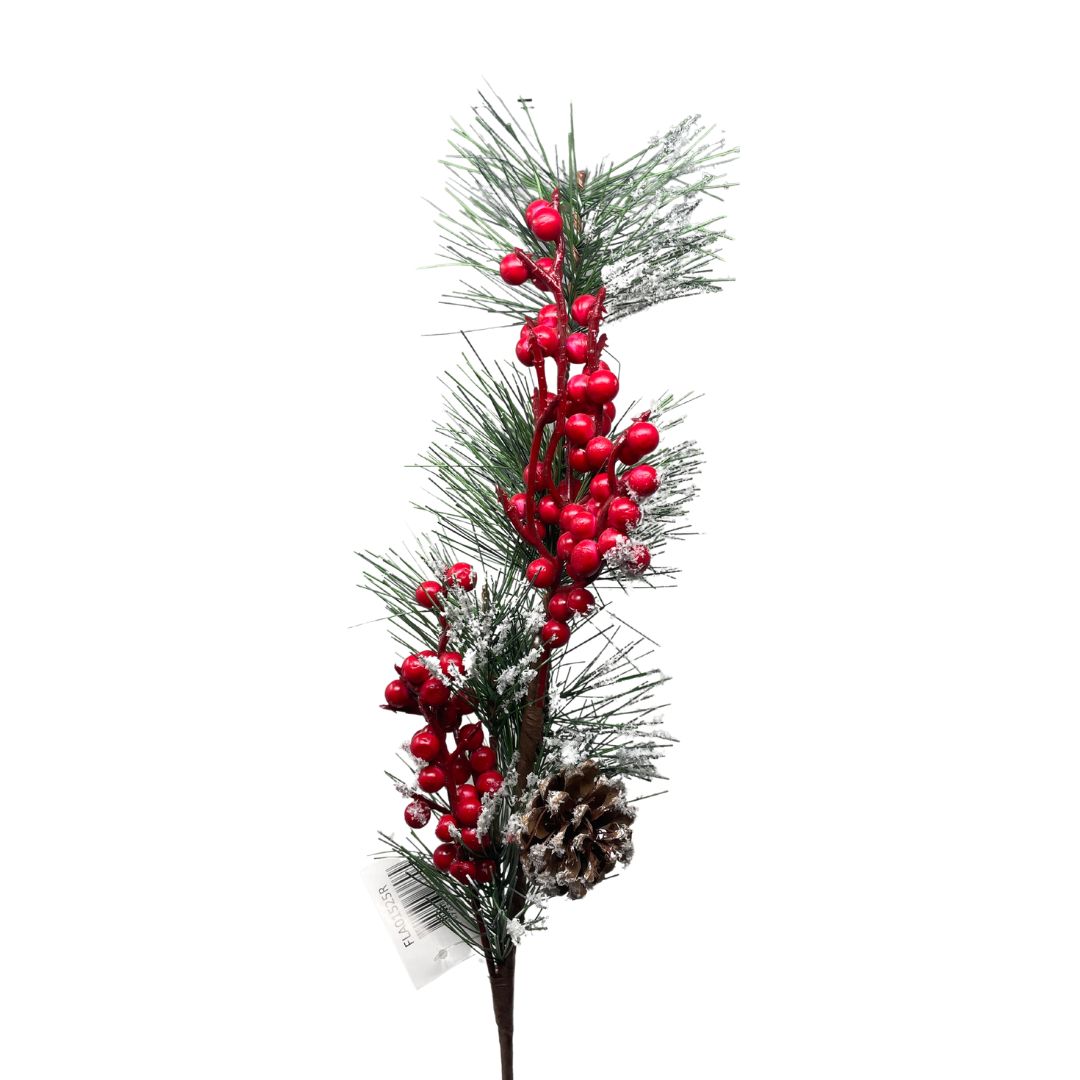 (FLA01525R) Follaje berries 56 cm rojo