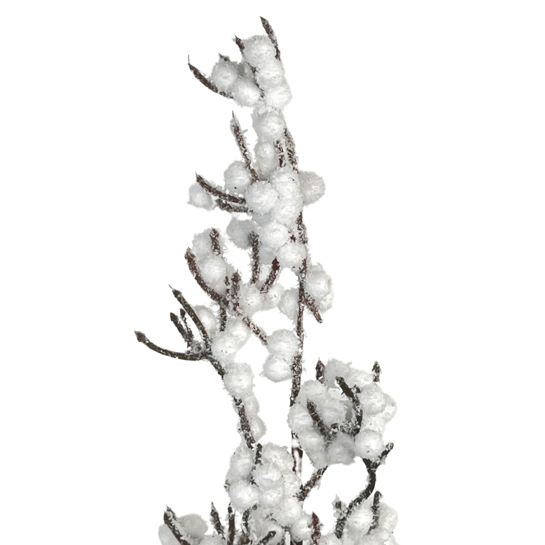 (Fla01611) Follaje navideno De Berries nevado 50Cm Blanco