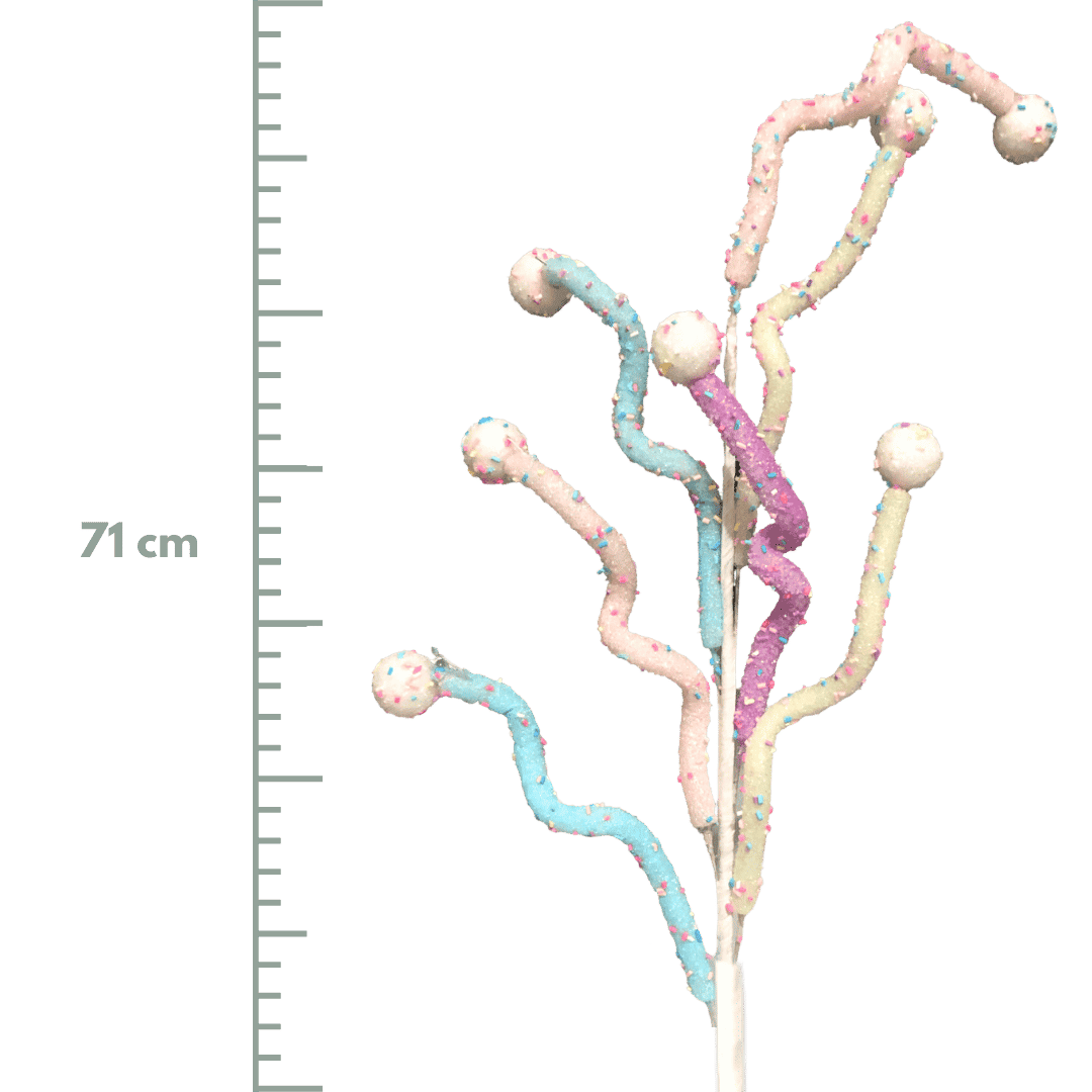 (FLA02234CA) Follaje curly 71 cm candy