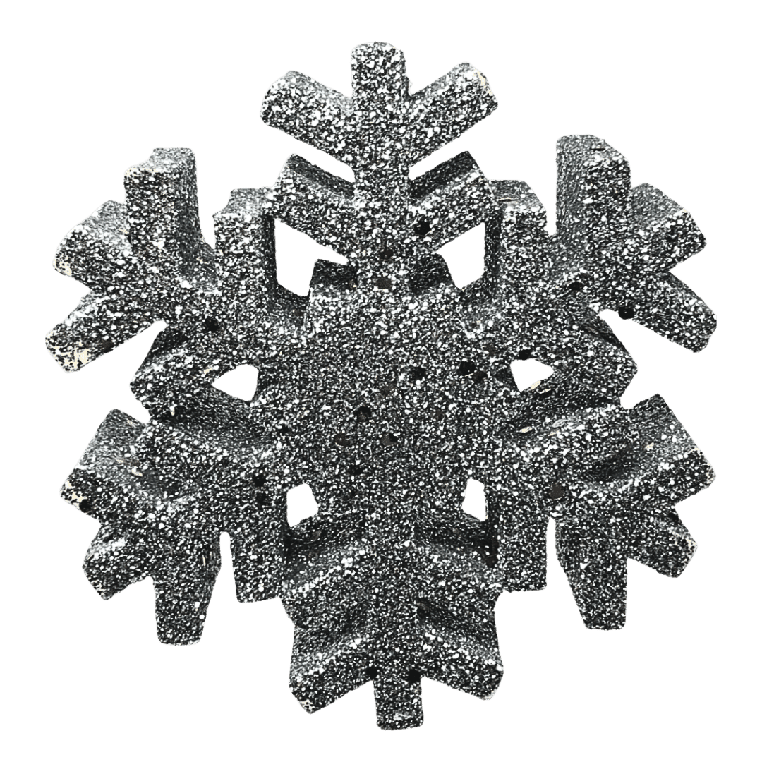 (FLA02258S) Copo de nieve 12 cm plata