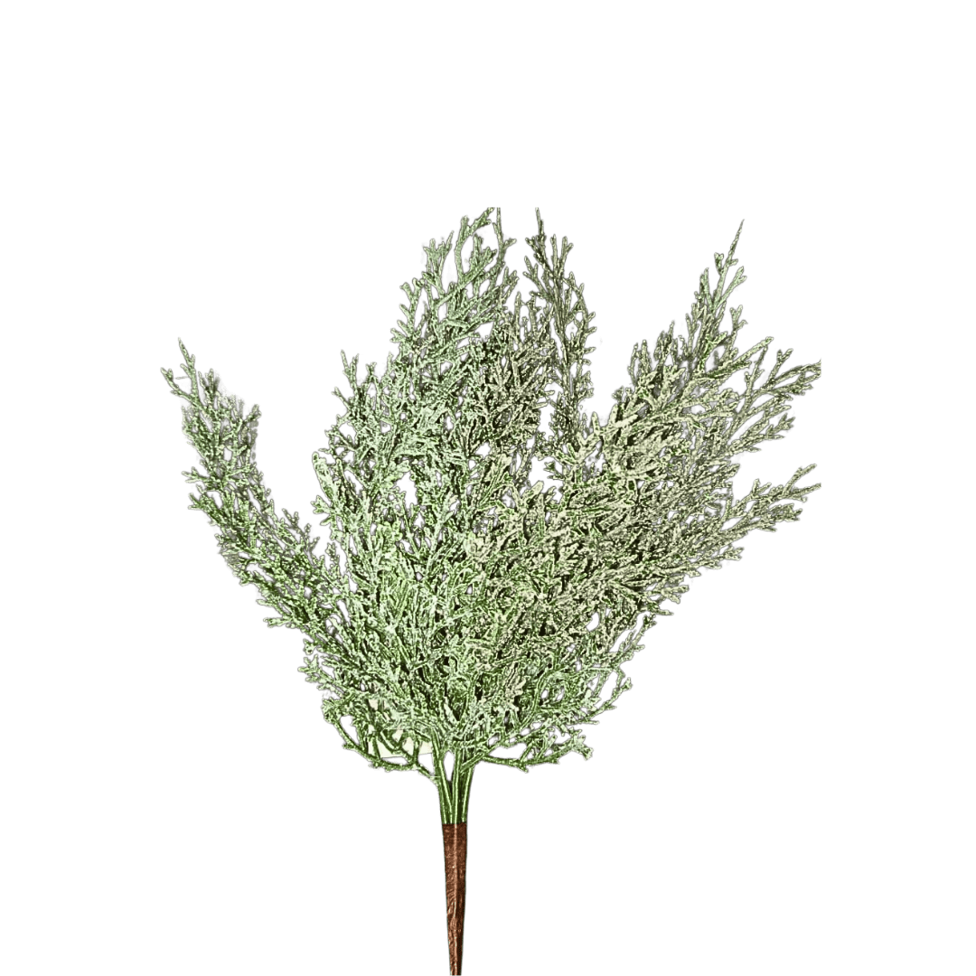 (FLL2486BL) Follaje nevado blanco 40 cm