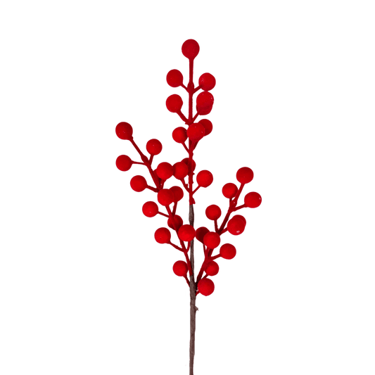 (FLM00340R) Follaje berry terciopelo rojo