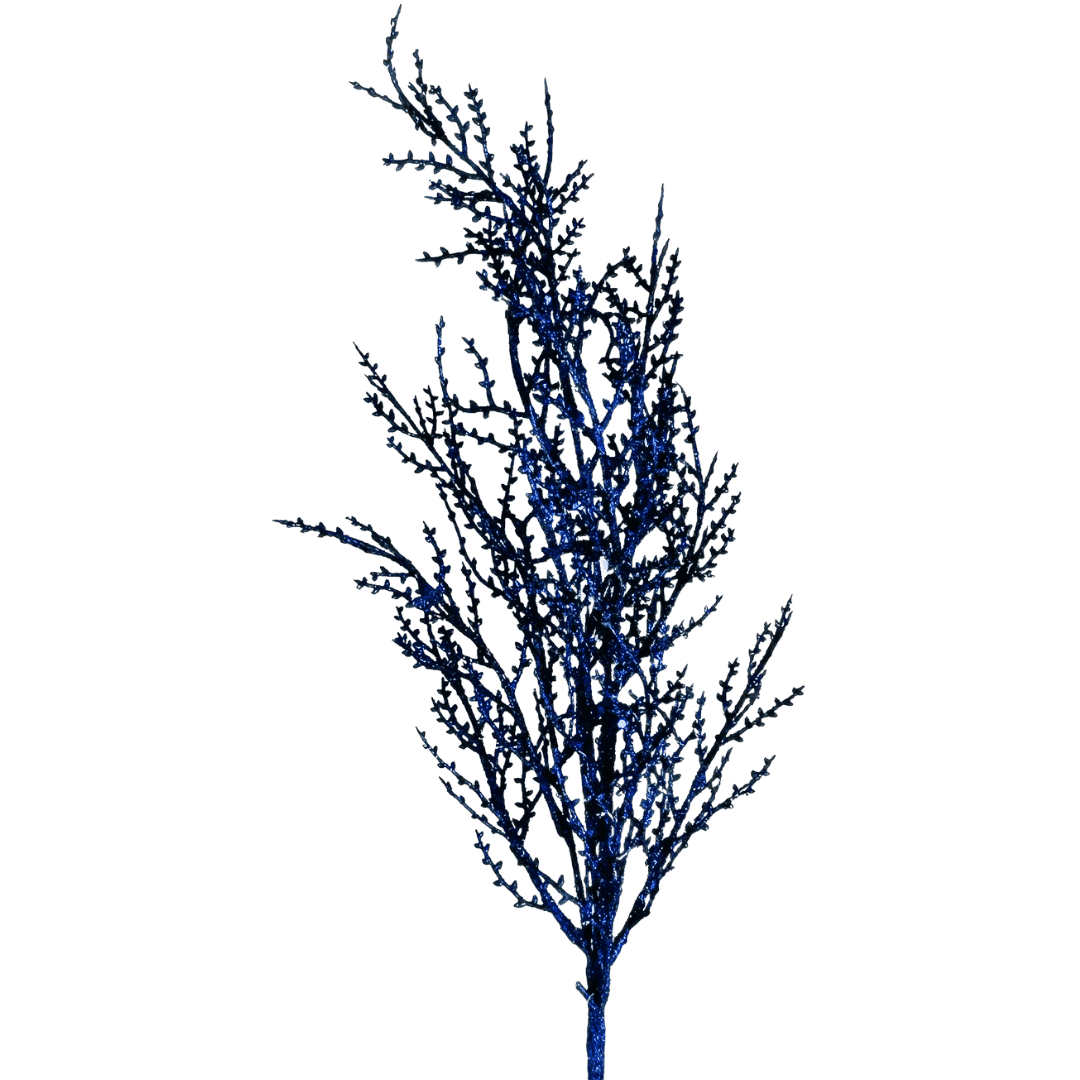 (FLP0003DKB) Follaje metalico 80 cm azul ob