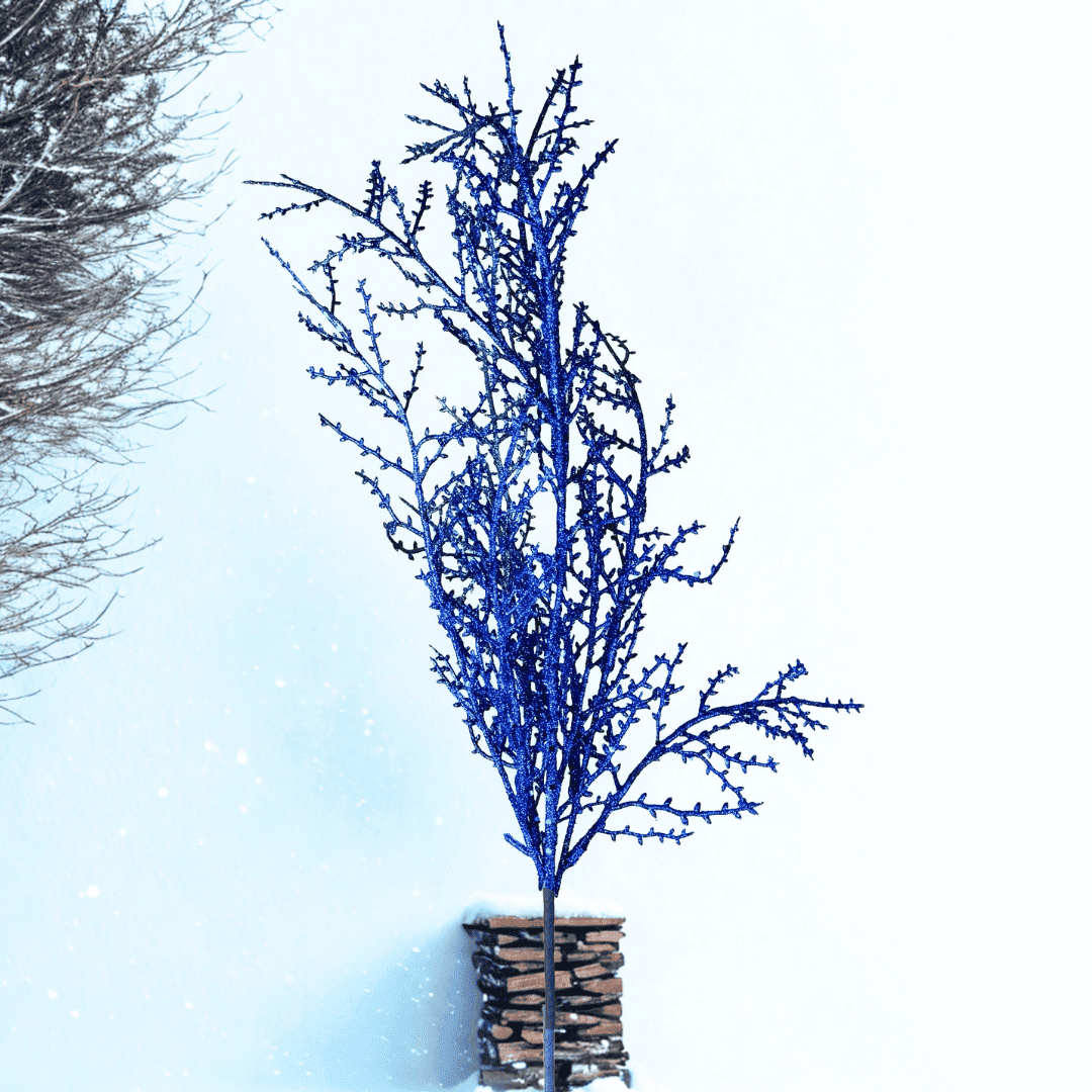 (FLP0003B) Follaje metalico 80 cm azul