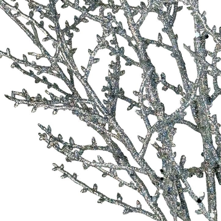 (FLP0003S) Follaje metalico 80 cm plata