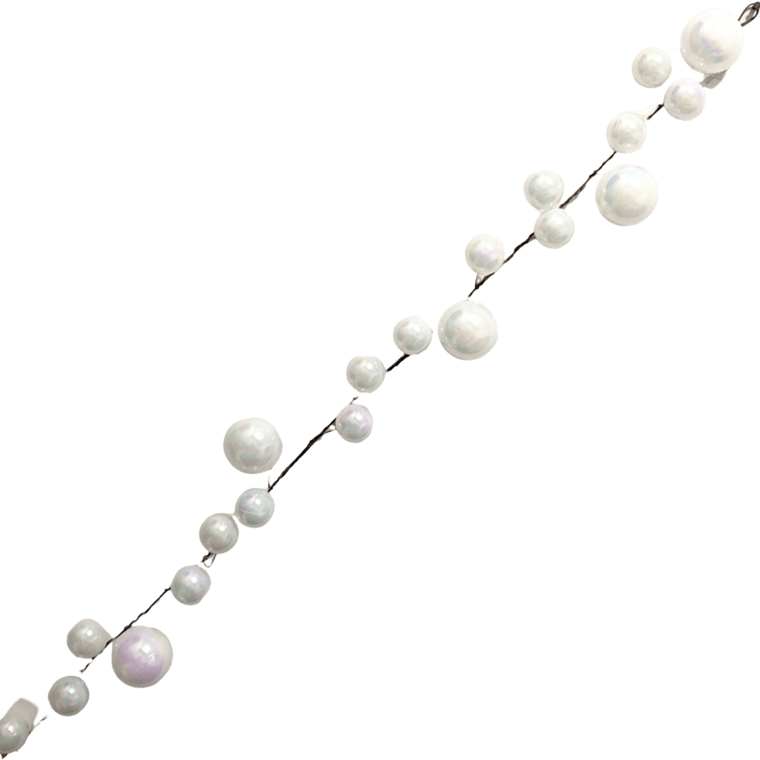 Guirnalda metalica esferas 110 cm oro/plata/blanco/rojo