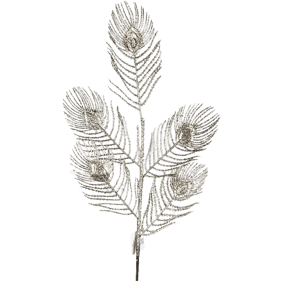 (FLP0039CHCR) Follaje pavorreal champage 75 cm