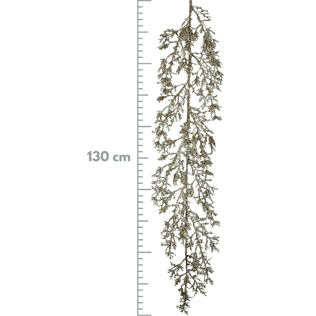 Guirnalda rama 130 cm champaña/oro/plata
