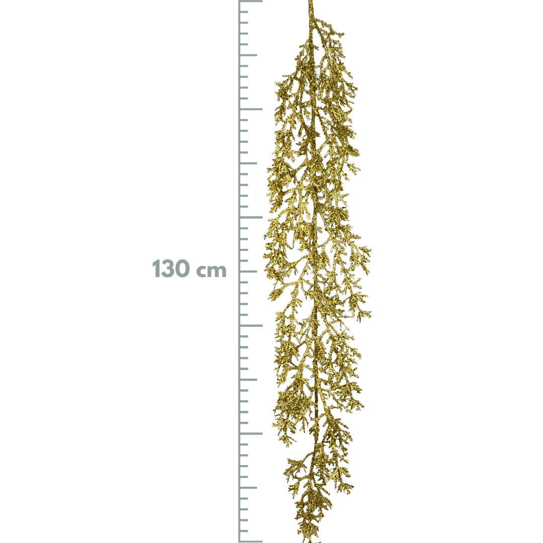 Guirnalda rama 130 cm champaña/oro/plata