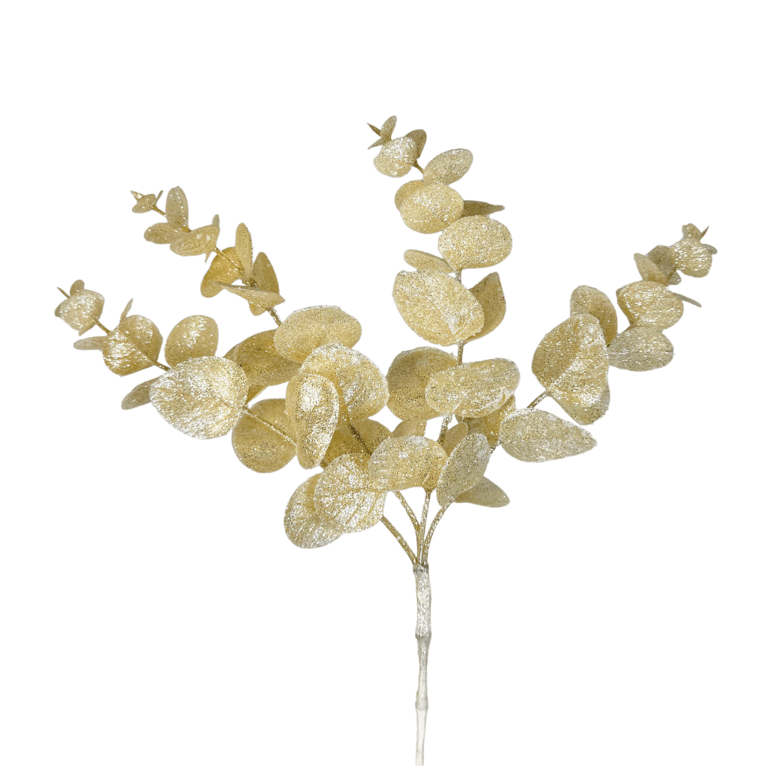 (FLP0081W) Follaje eucalipto metalico 55 cm