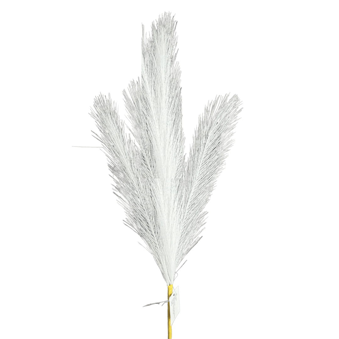 (FLP0088W) Follaje pluma blanco 100 cm
