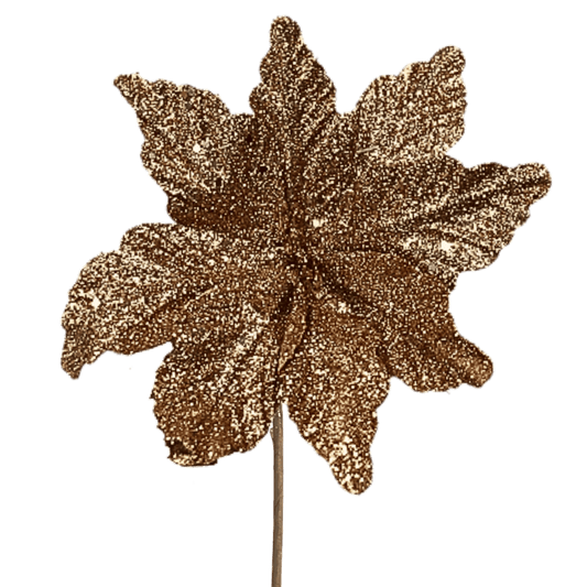 NOCHEBUENA ESCARCHADA 45X20CM COBRE