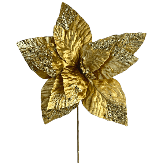 NOCHEBUENA METALICA 35X55CM ORO