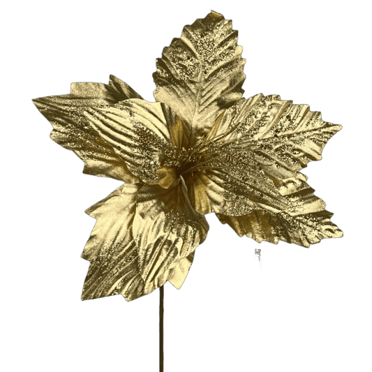 NOCHEBUENA METALICA 38X50CM ORO