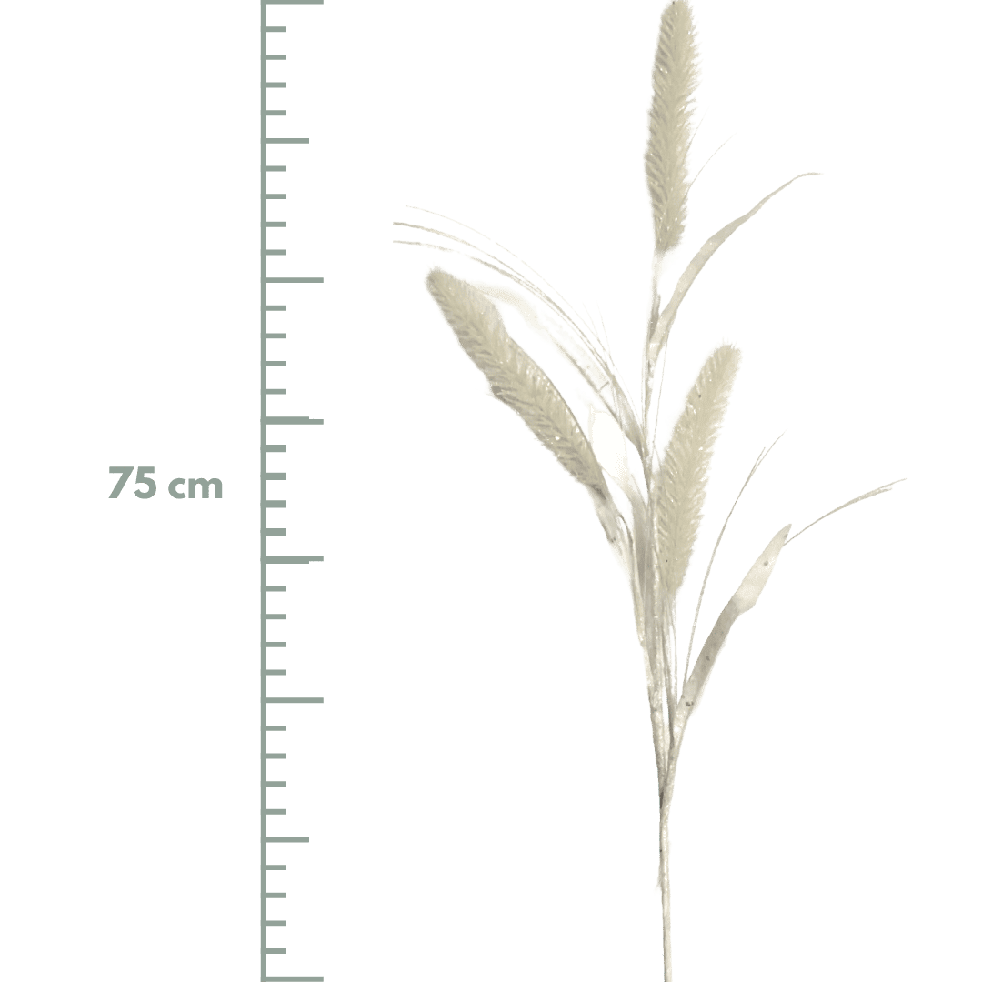 (FLR01007W) Follaje escarchado 75 cm blanco