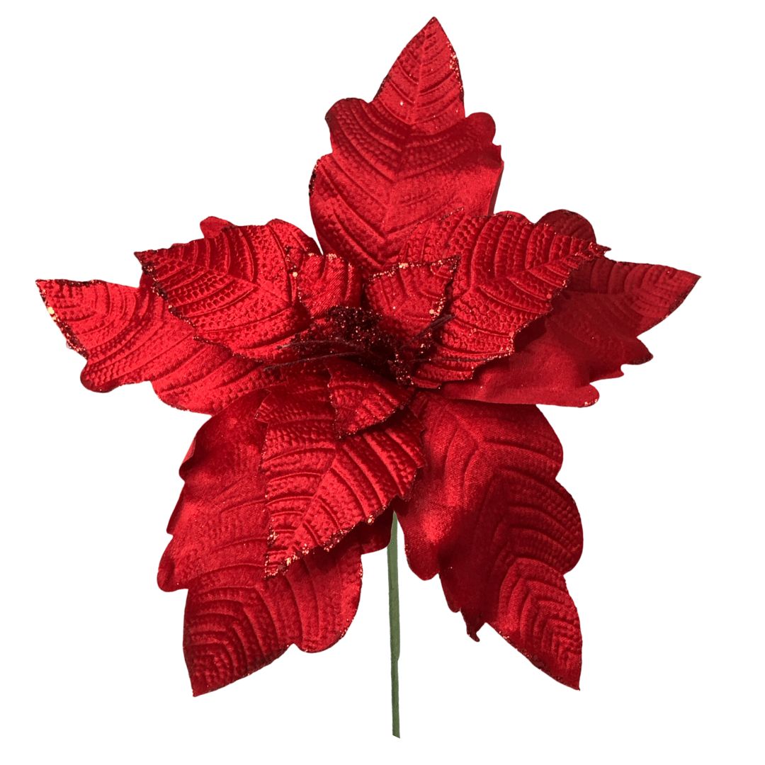 (FLR01043R) Noche buena 48 cm rojo