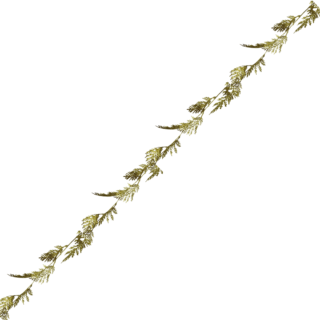 FOLLAJE ESCARCHADO 195 CM ORO