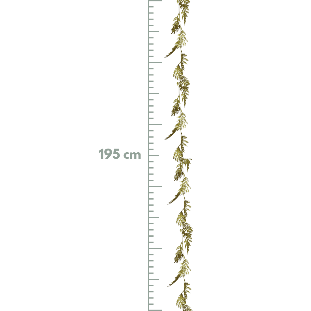 FOLLAJE ESCARCHADO 195 CM ORO