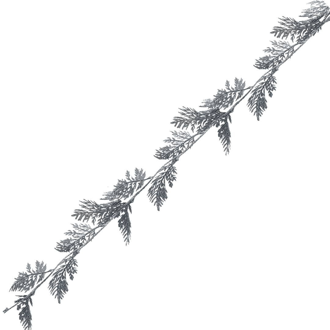 FOLLAJE ESCARCHADO 195 CM PLATA