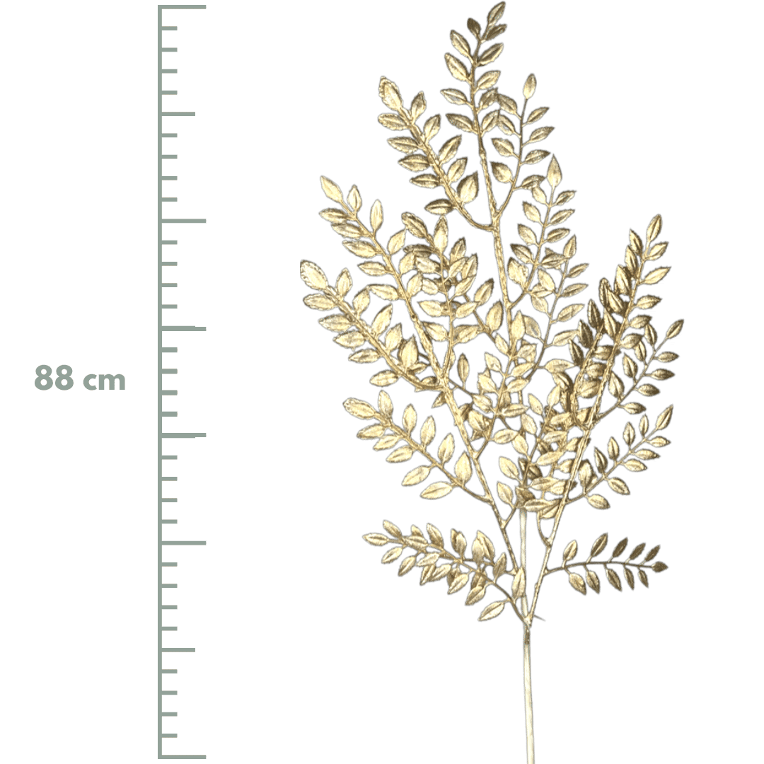(Flx00728Ch) Follaje Hoja Mate 88 Cm Champaña