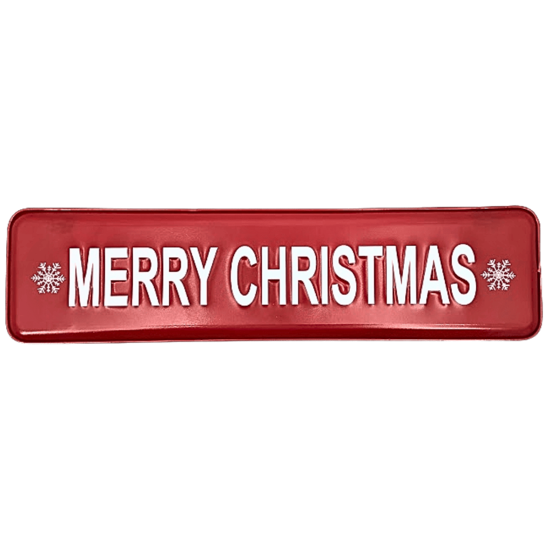 (FMH00009) LETRERO MET MERRY CHRISTMAS 60X15 CM