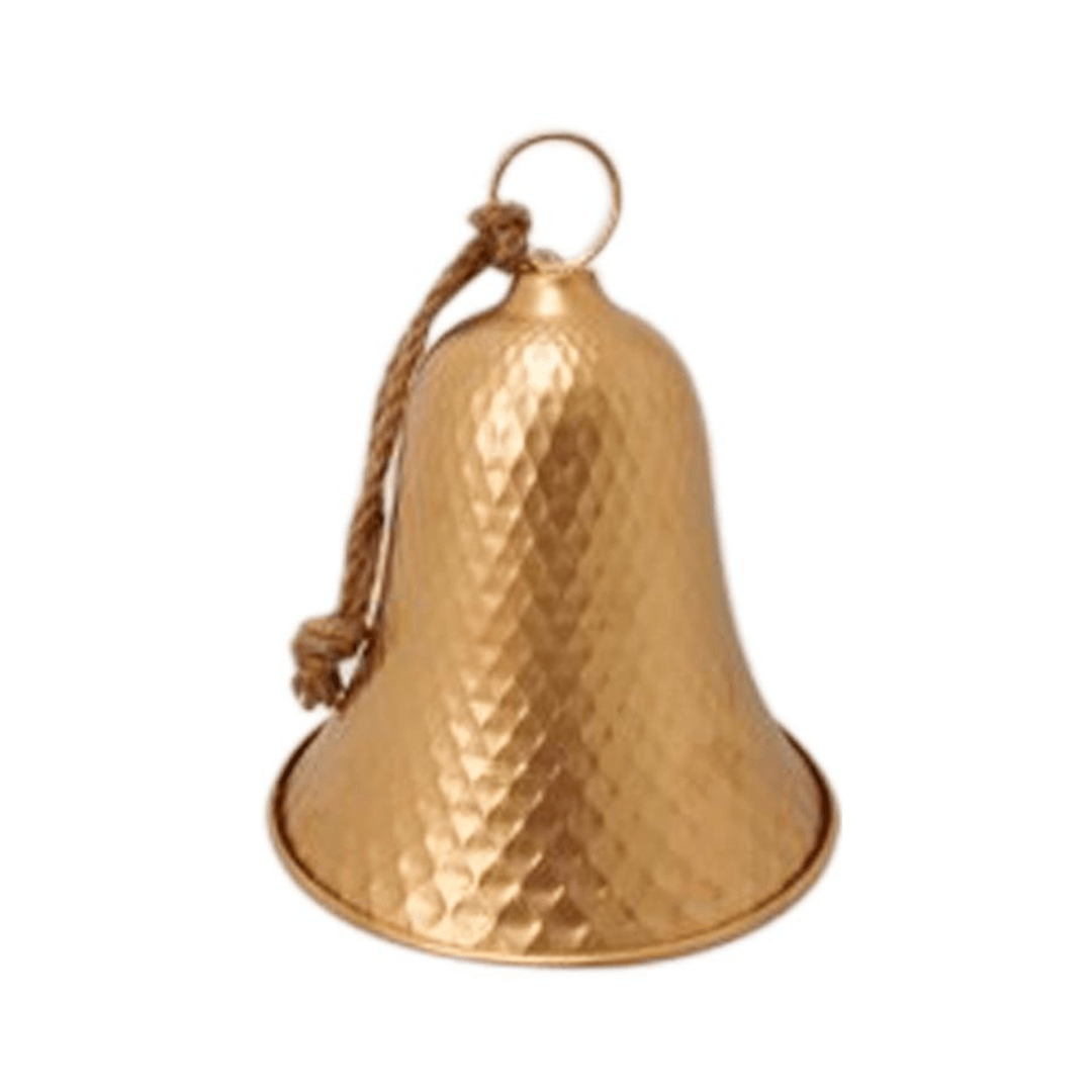 (HLM23087-D) Campana met text 28x23 oro