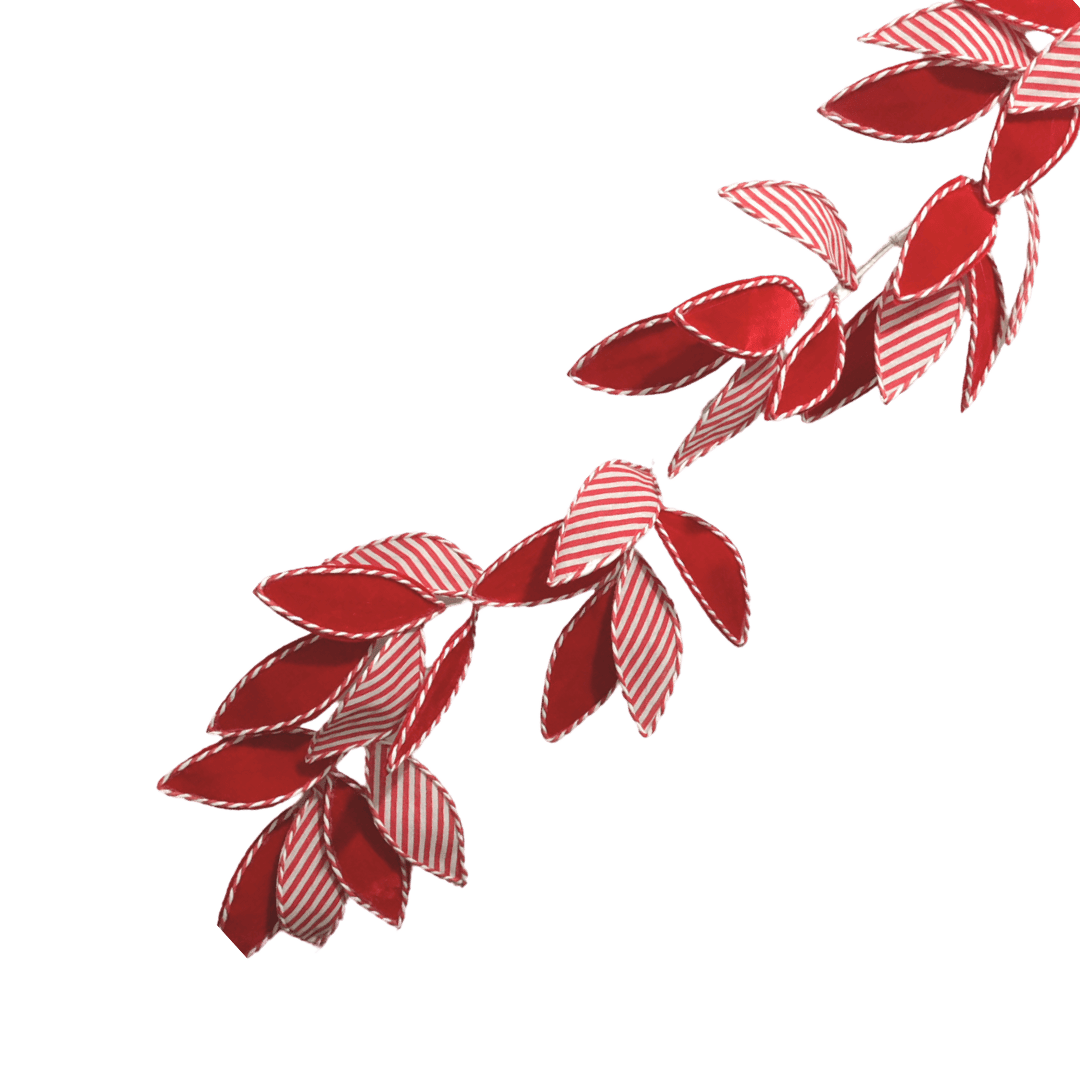 GUIA DE HOJAS CANDY 120CM ROJO