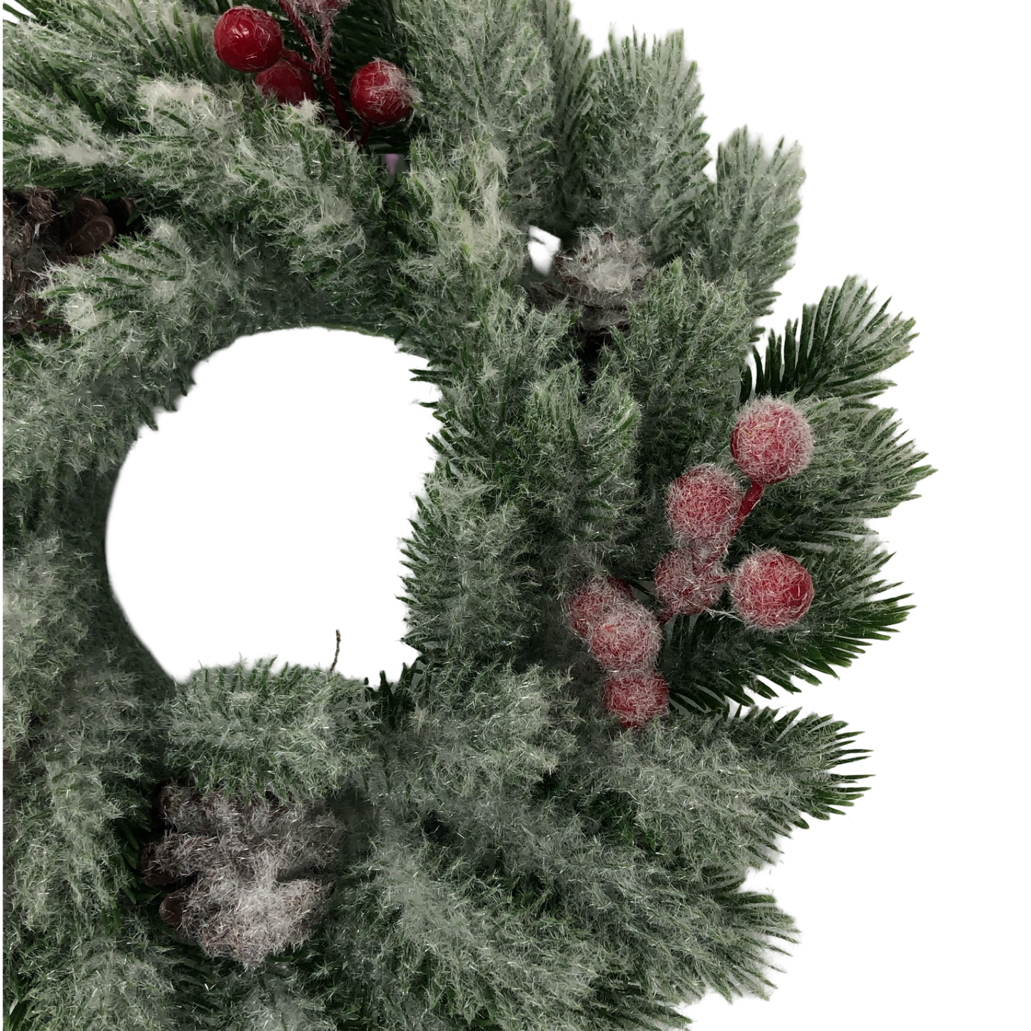 (ADV0218VD) Corona berries 30 cm verde