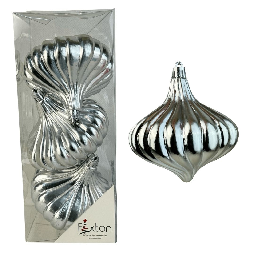 (Bhk01185S) Esfera Deco 10Cm C/3 Plata
