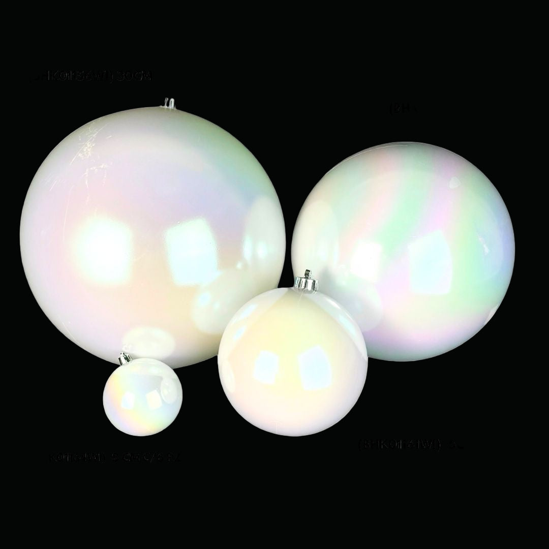 Esferas navideñas Blanco tornasol