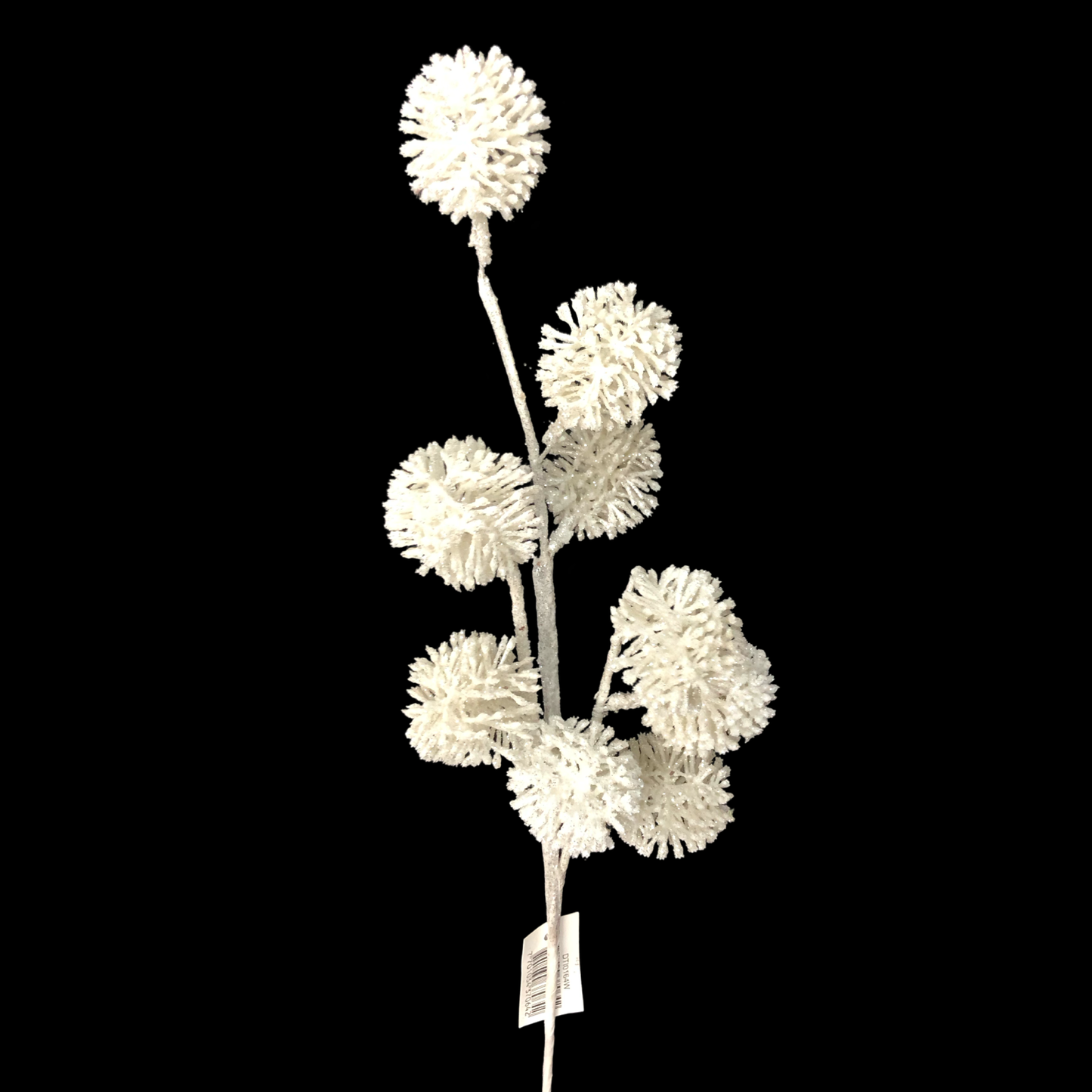(DTI0164W) Follaje pompon 60 cm blanco