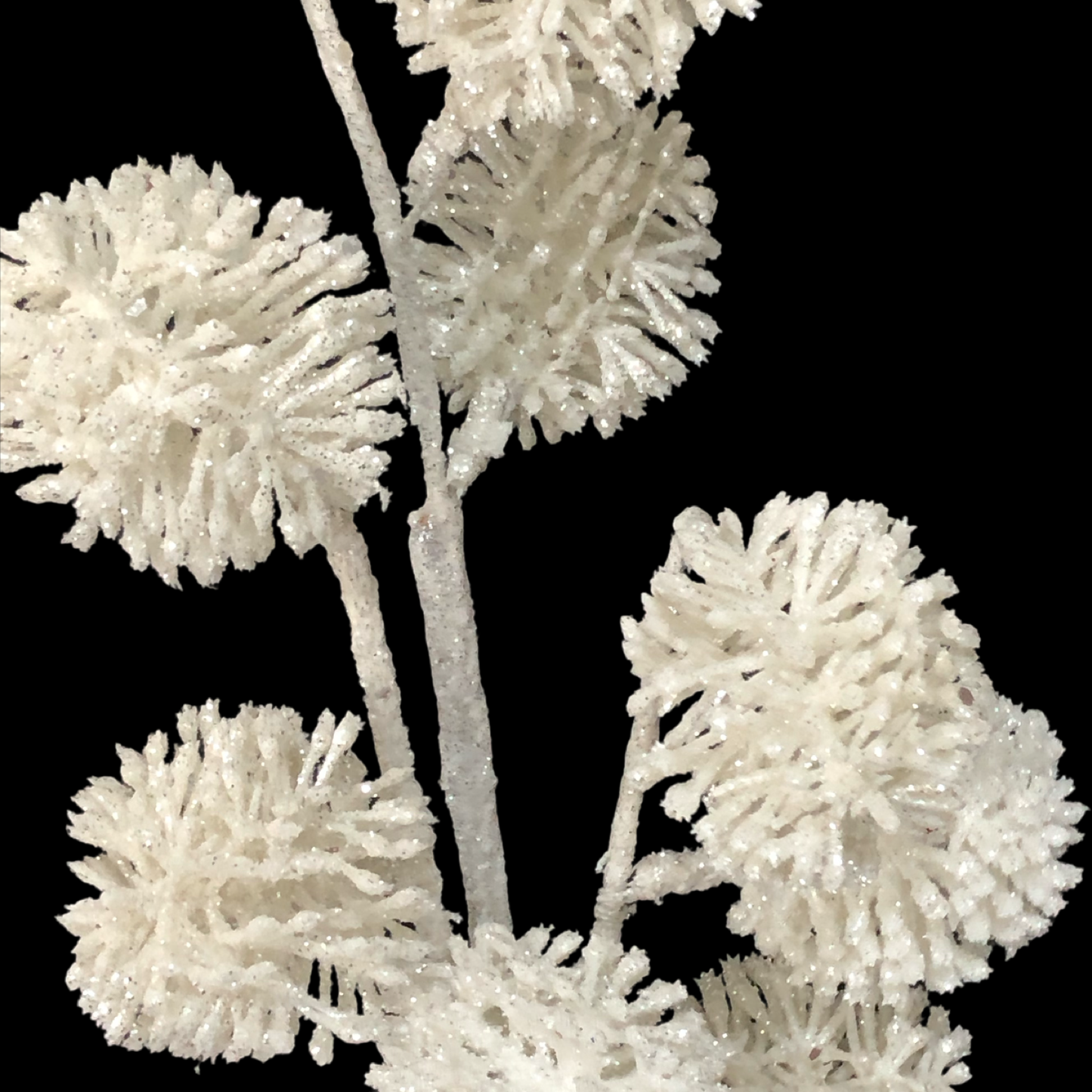 (DTI0164W) Follaje pompon 60 cm blanco