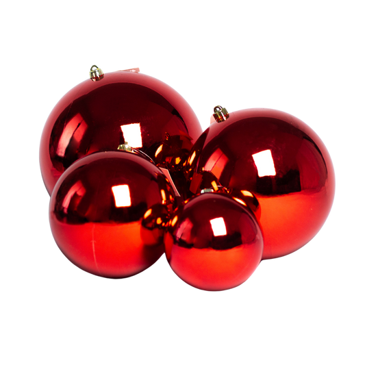 Esfera metalica roja, medidas 15 cm/20 cm/25 cm/30 cm