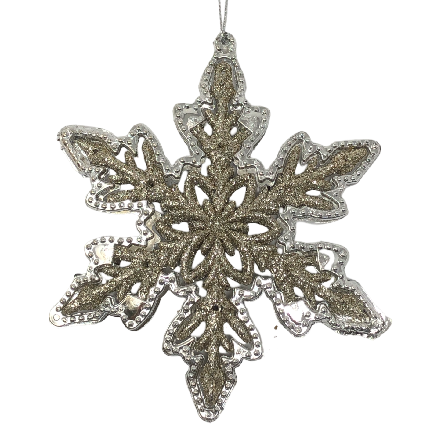 (MLI0309CH) Copo de nieve 14 cm champ c/2 pzs