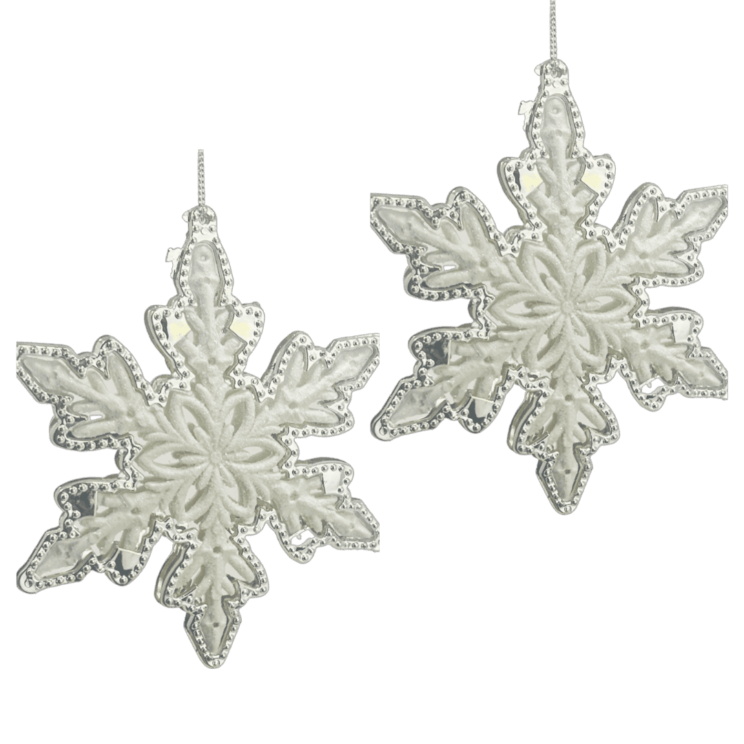 (MLI0309W) Copo de nieve 14x11 blanco c/2 pzs
