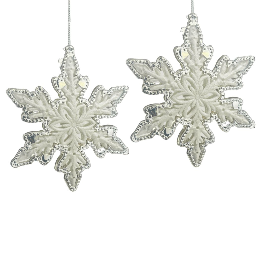 (MLI0309W) Copo de nieve 14x11 blanco c/2 pzs