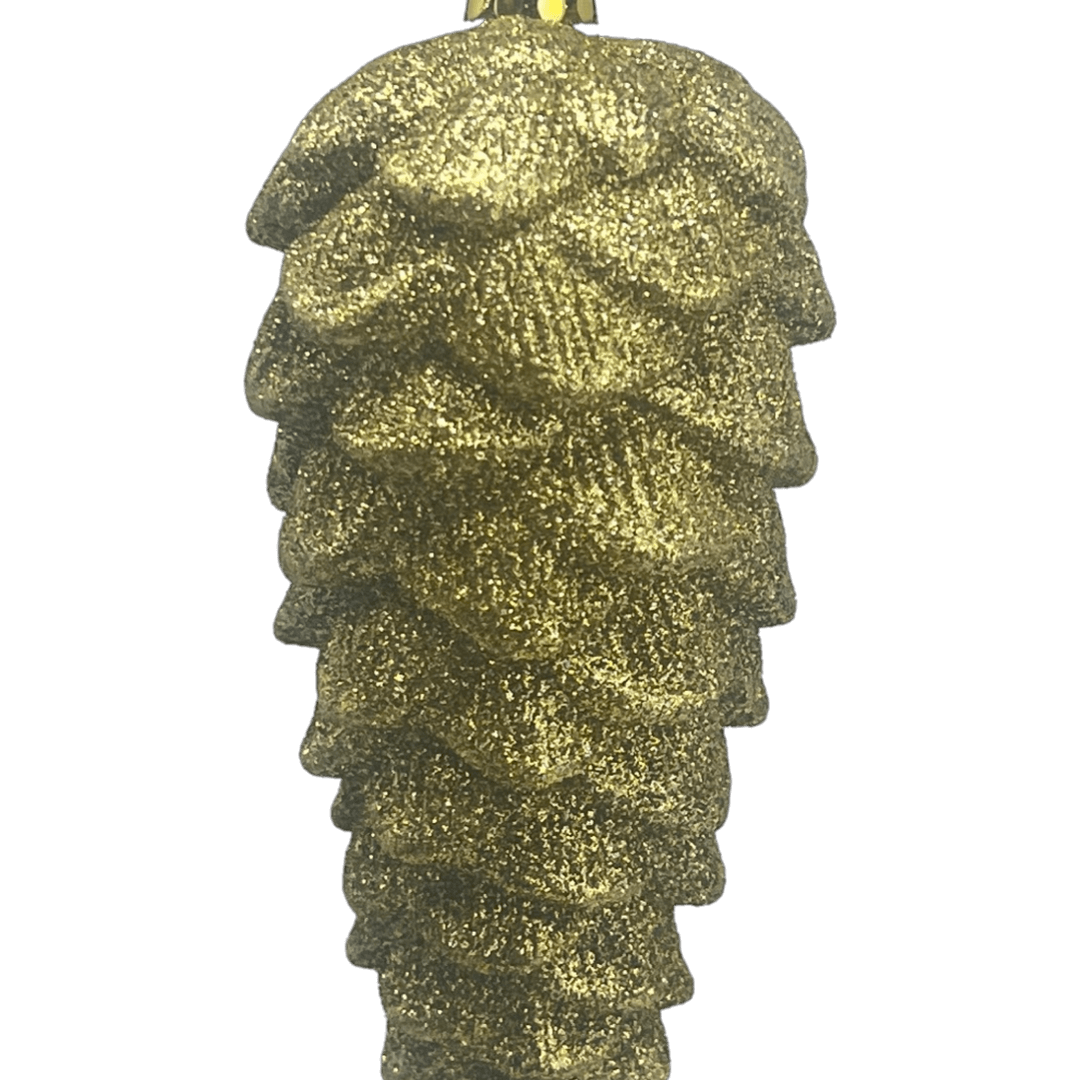 (Mli0317G) Piña Escarchada 14X6Cm Oro