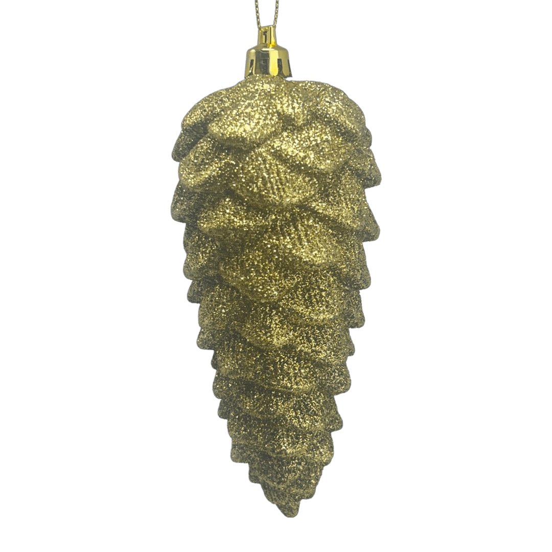 (Mli0317G) Piña Escarchada 14X6Cm Oro