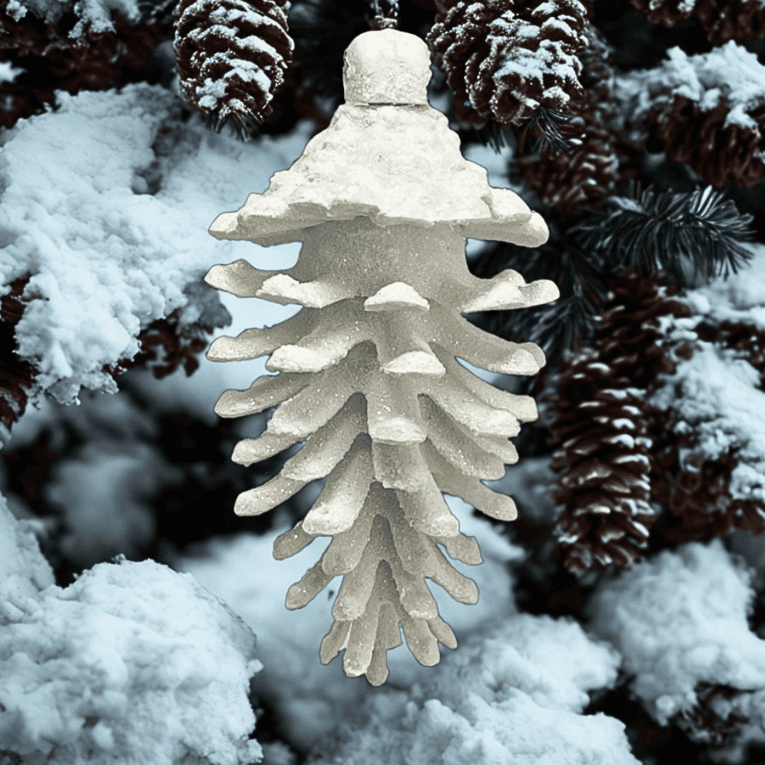 (Mli0430W) Piña Escarchada 11X6X6Cm Blanco