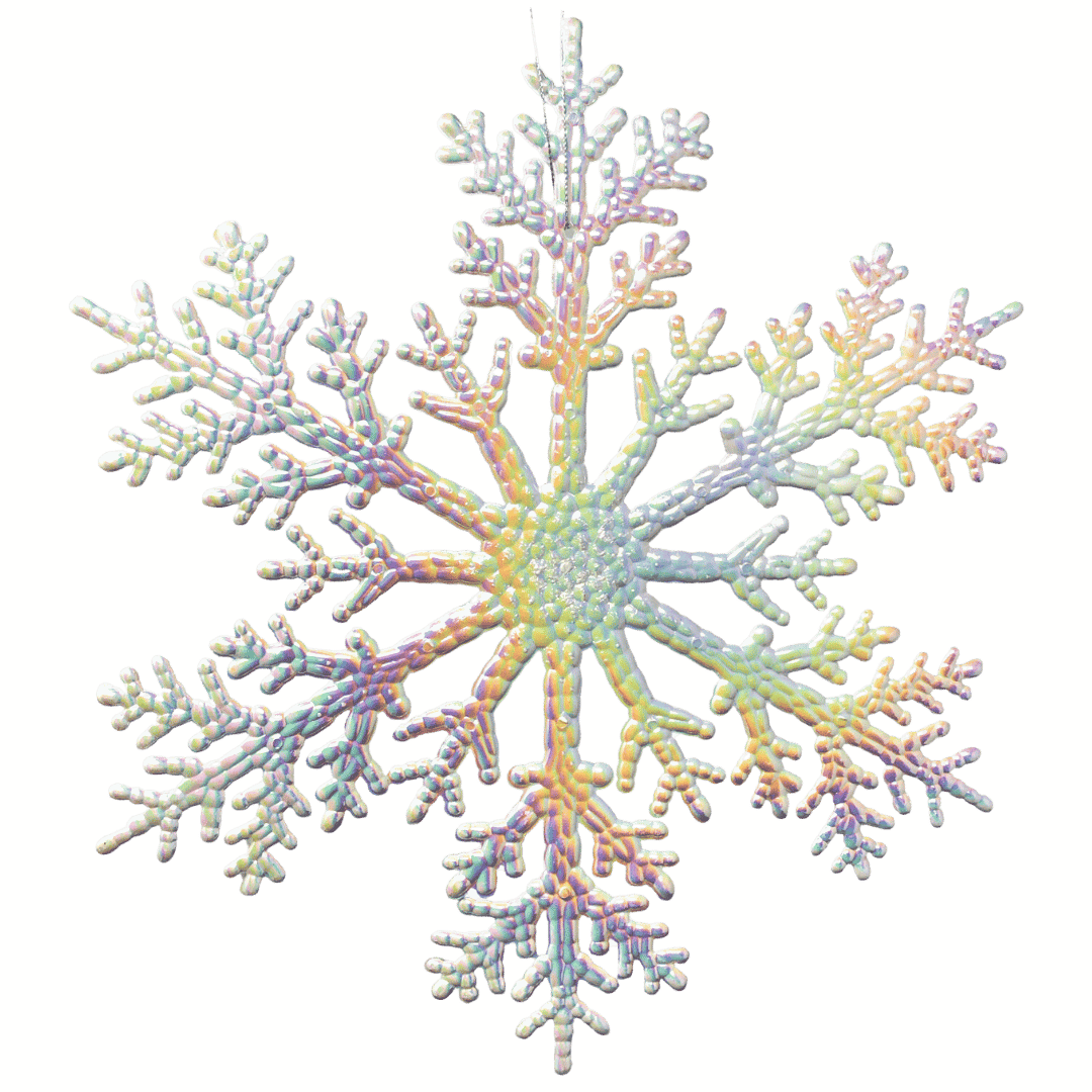 (MLI0467B) Copo de nieve tornasol 26 cm blanco